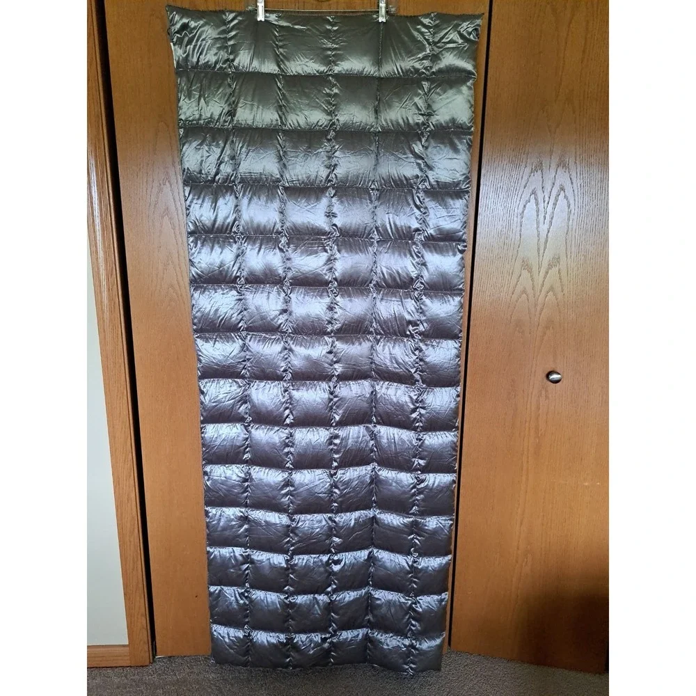 Blue Ridge Home Fashions Down Throw Blanket Grey/Silver Quilted Packable 69 X 58